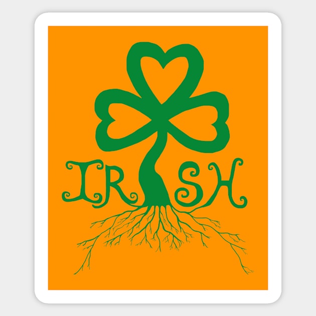 Irish Roots of Saint Patrick's Day Sticker by Art by Deborah Camp